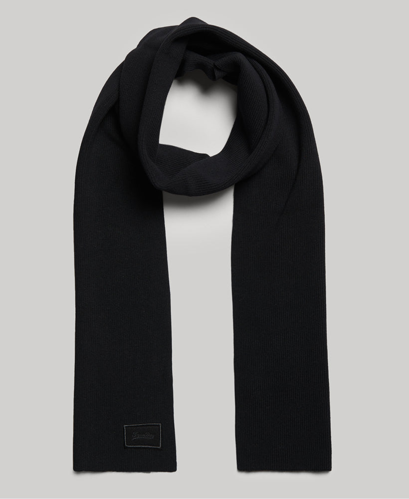 Knitted Logo Scarf | Black