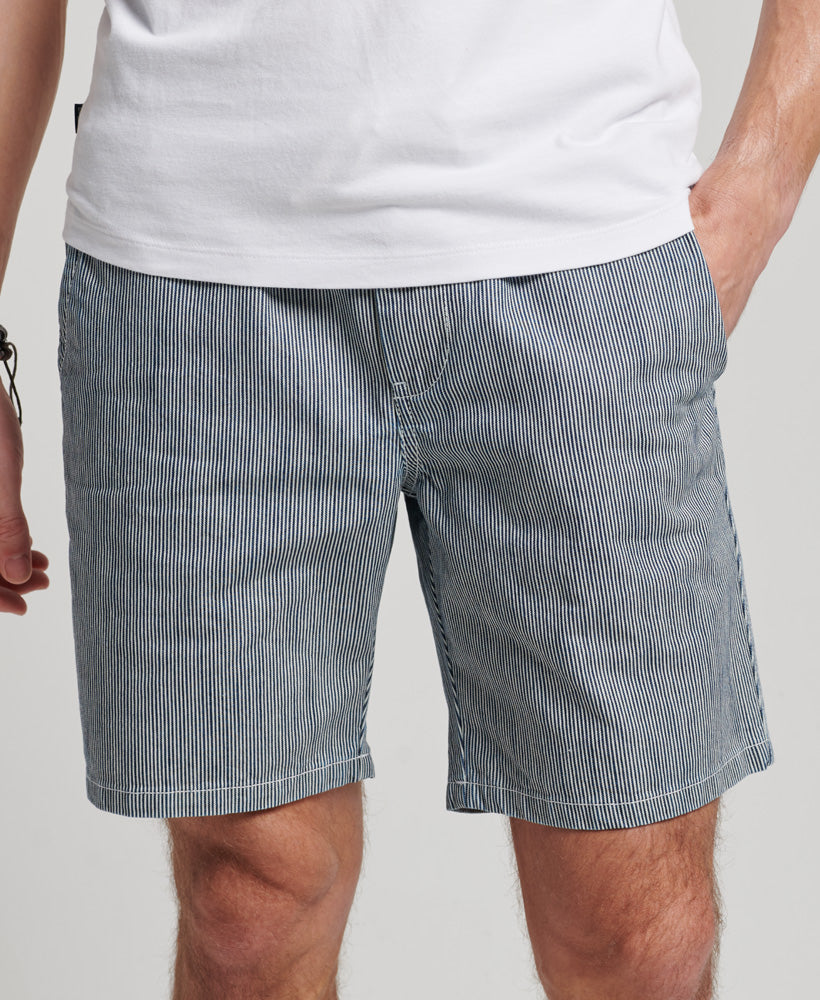 Vintage Overdyed Shorts | Blue Ticking Stripe