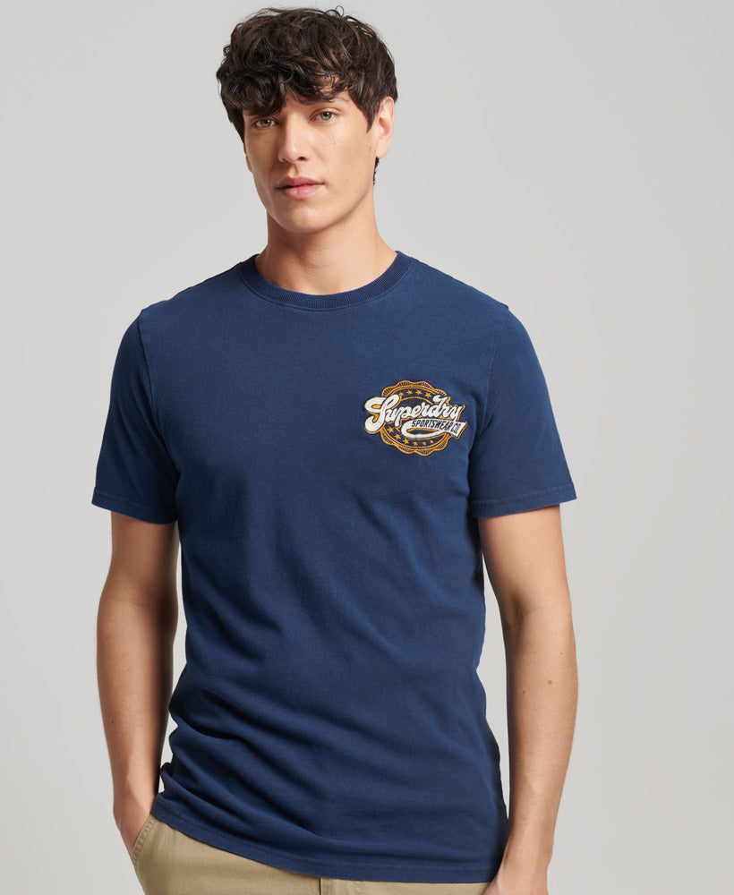 Vintage Scripted College T Shirt | Supermarine Navy