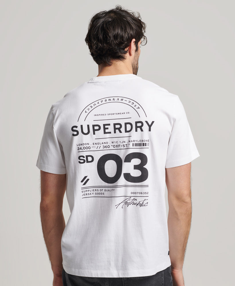 Code Stacked Logo T-Shirt | Brilliant – White Superdry