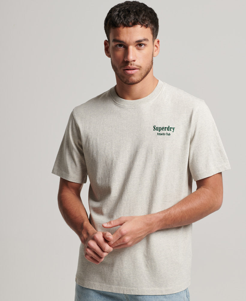 Code Athletic Club Embroidered T-Shirt | Oatmeal Marle – Superdry