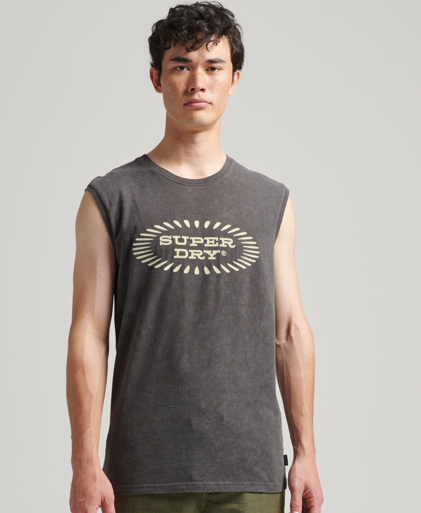 Vintage Record Label Vest | Vintage Black