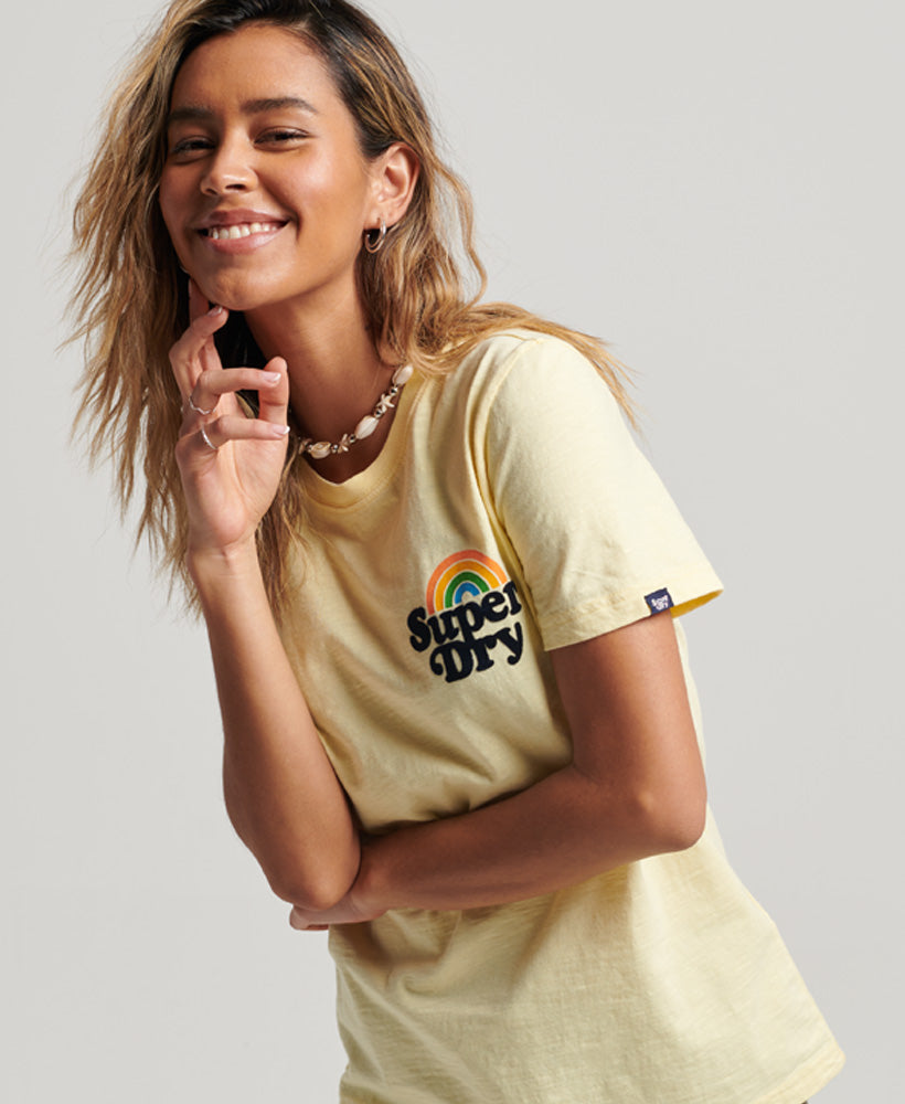 Vintage Rainbow T Shirt | Island Yellow