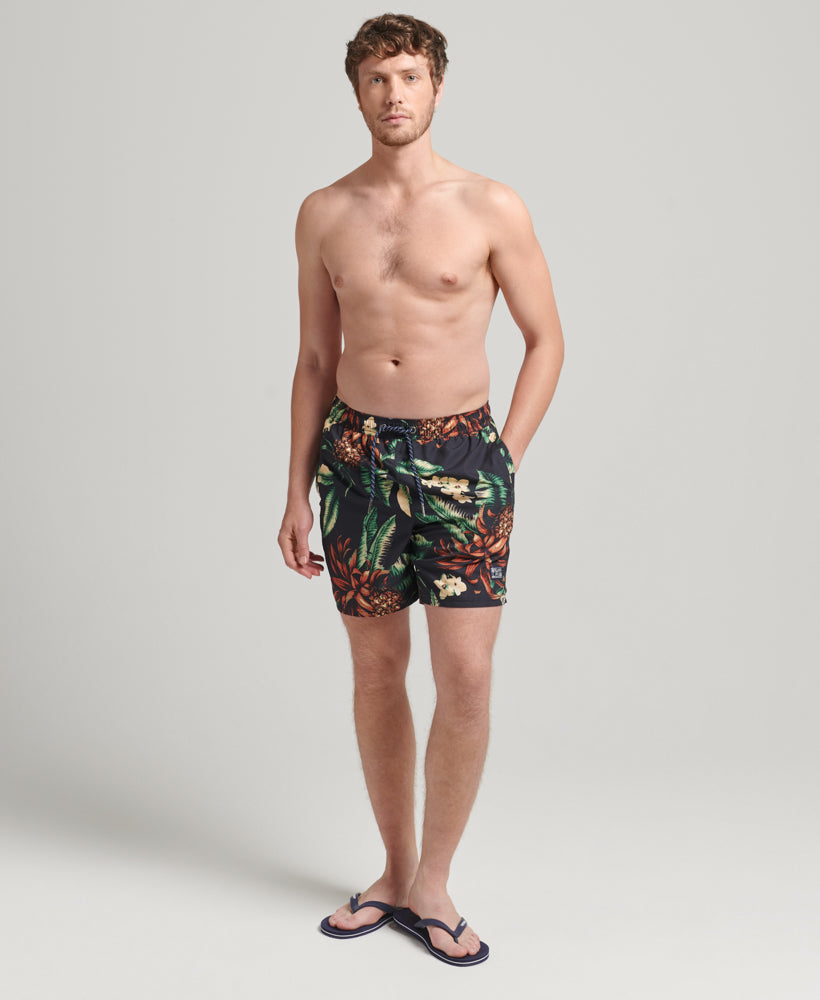 Vintage Hawaiian Swim Shorts | Black Pineapples – Superdry