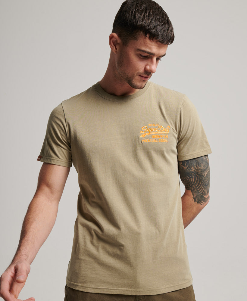 Vintage Logo Neon T Shirt | Canyon Sand Brown