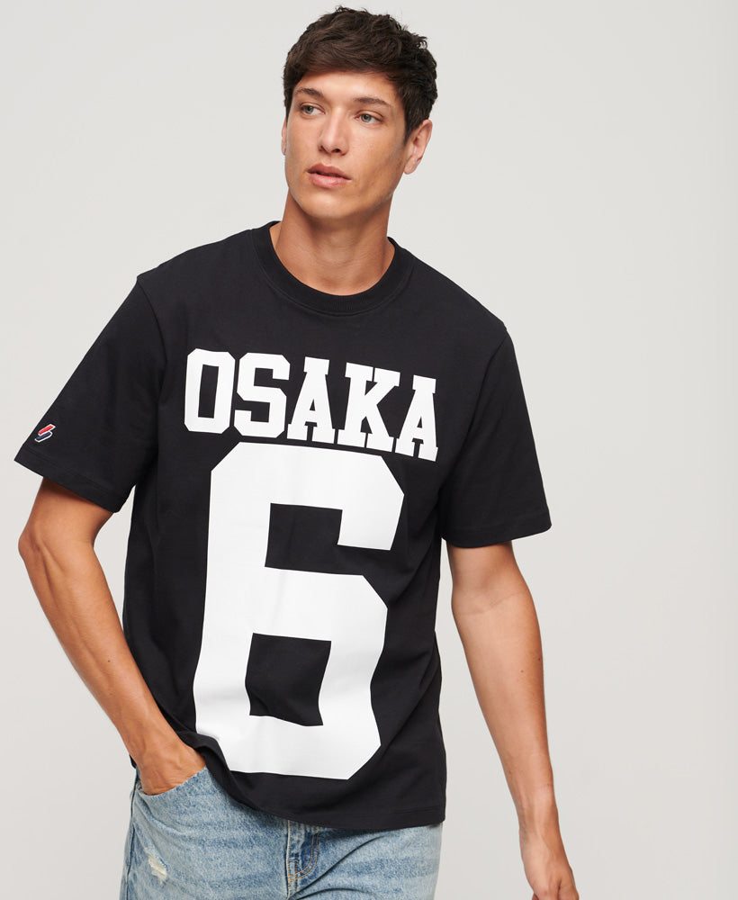 Osaka Logo Loose T-Shirt | Black