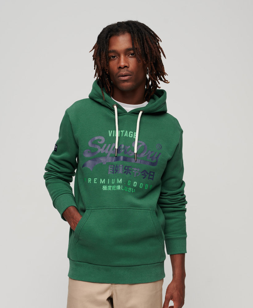 Classic Vintage Logo Heritage Hoodie Pine Green – Superdry
