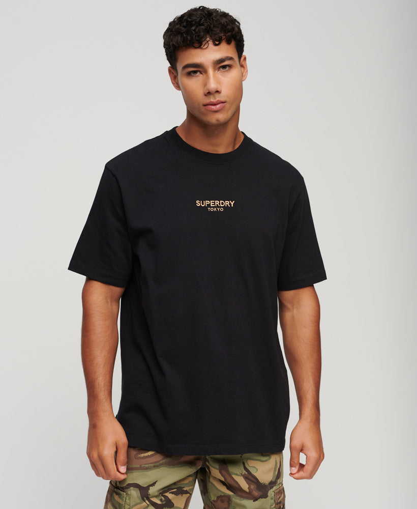 Luxury Sport Loose T-Shirt | Black/Gold