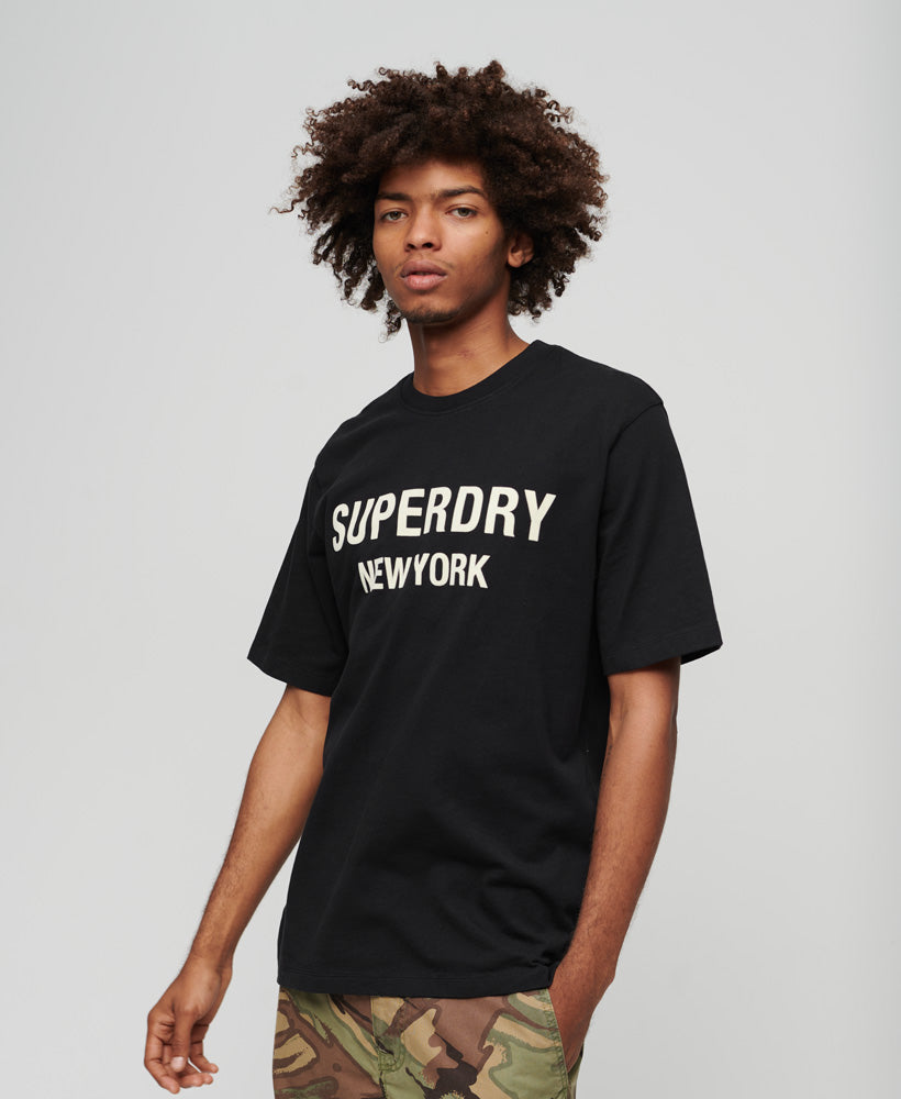 Luxury Sport Loose T-Shirt | Black/White