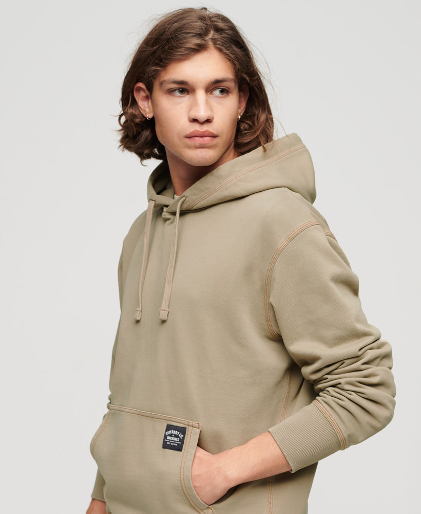 Contrast Stitch Relaxed Hoodie | Vintage Khaki – Superdry