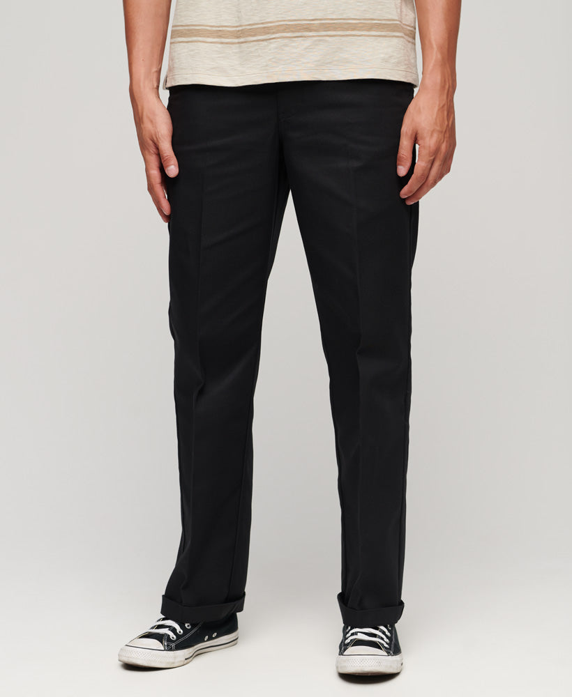 Straight Chino Trousers | Black