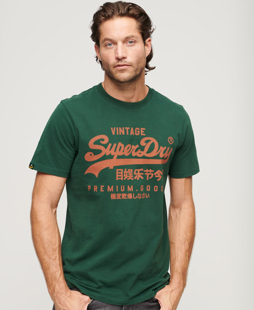 Vintage Logo Premium Goods T Shirt | Enamel Green