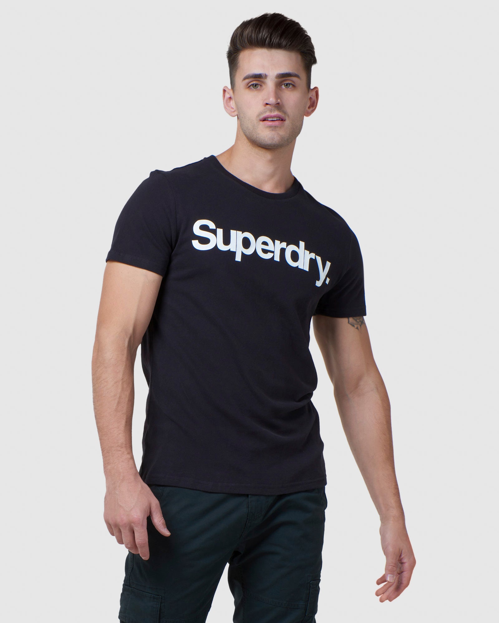 Core Logo T Shirt  Black – Superdry