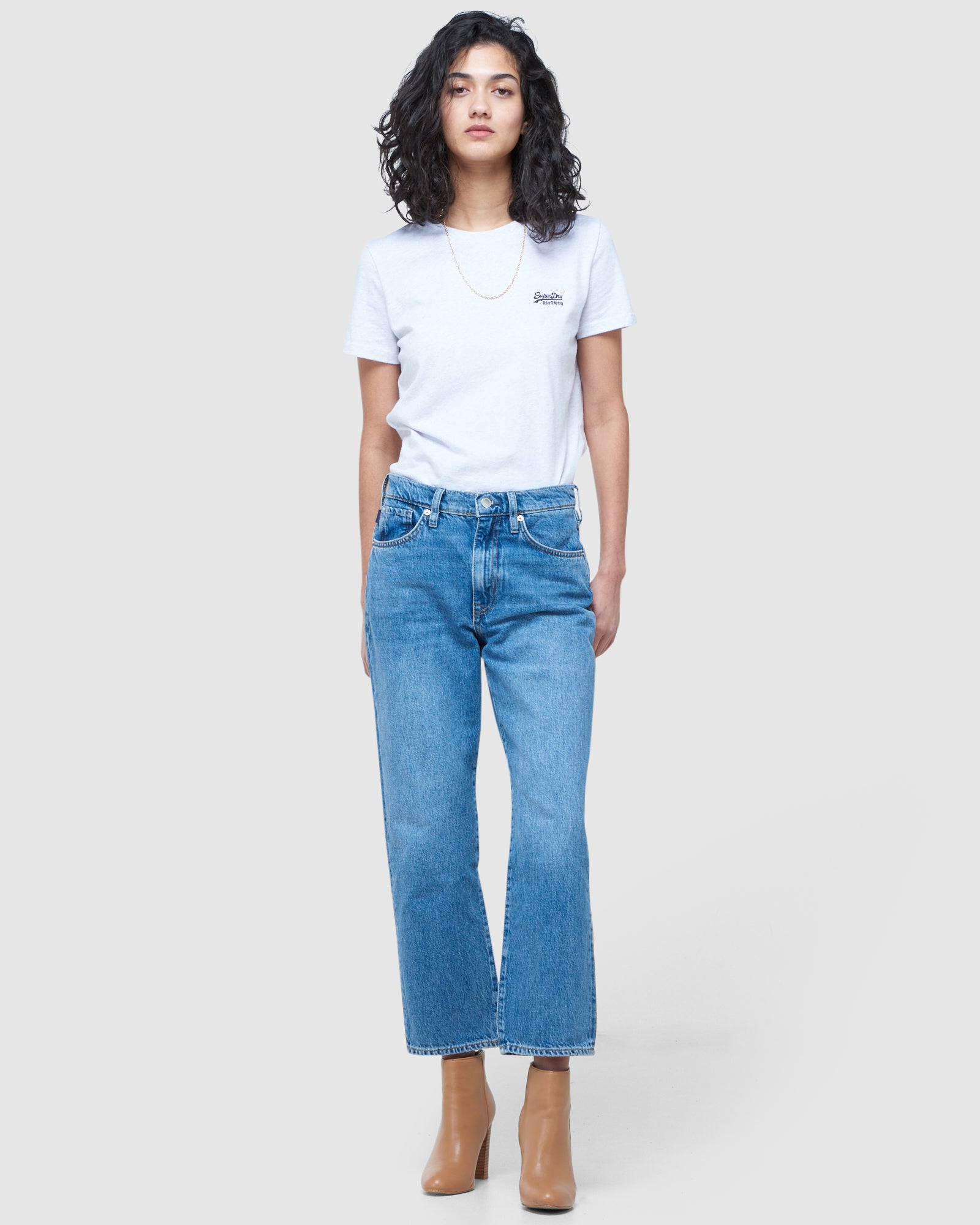 High Rise Straight Jeans | Mid Indigo Aged 30