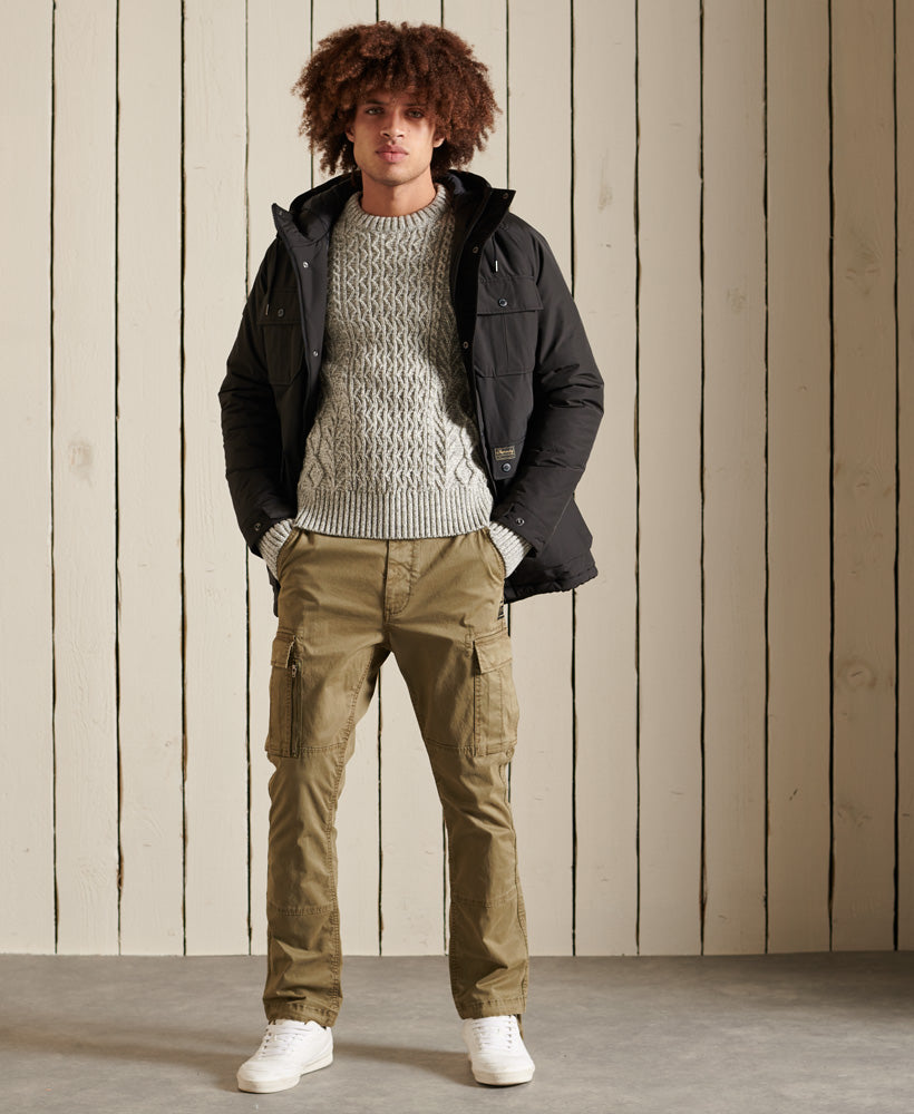 Jacob Cable Crew Jumper | Concrete Twist