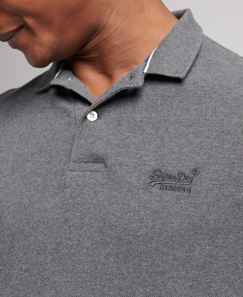 Organic Cotton Classic Pique Polo Shirt | Rich Charcoal Marle