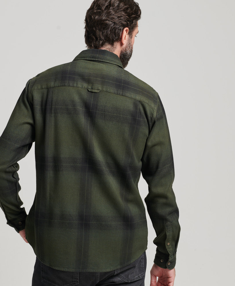 Check Flannel Shirt | Blacksmith Ombre Olive