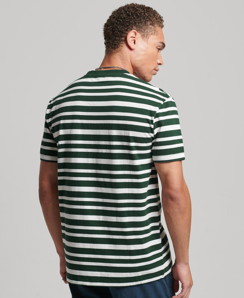 Vintage Stripe T Shirt | Enamel Green/Ecru