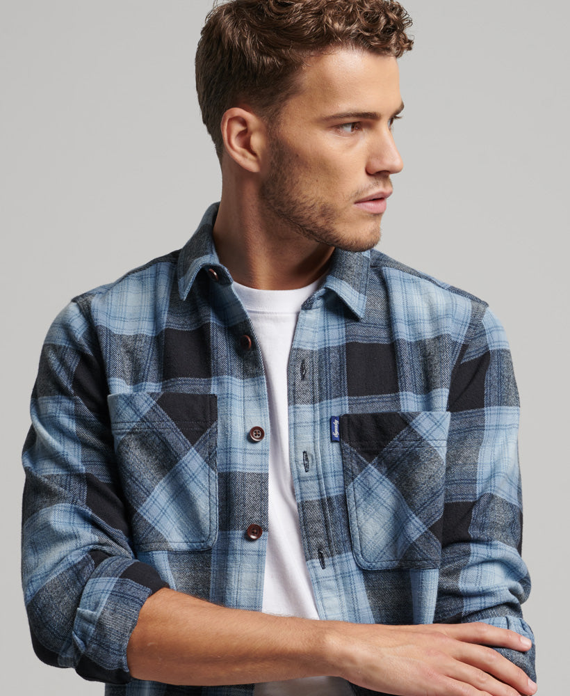 Vintage Check Overshirt | Workwear Blue Ombre
