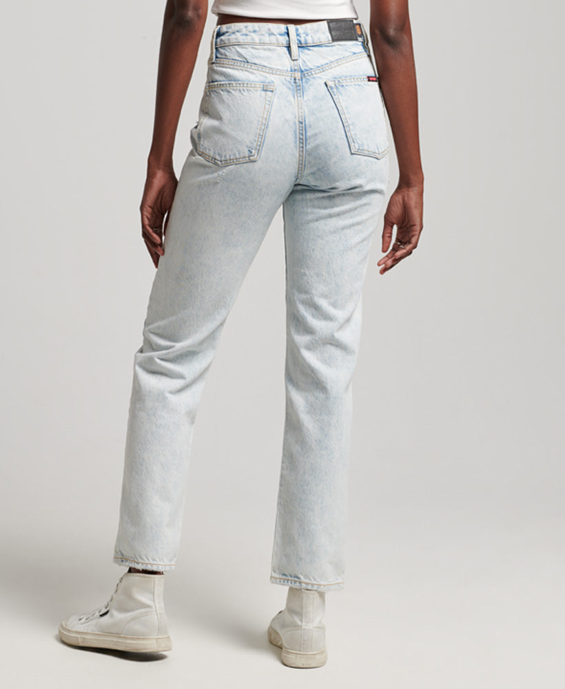 Vintage High Rise Straight Jeans | Icy Blue – Superdry