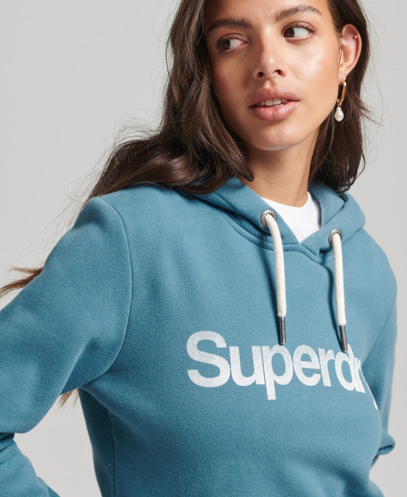 Core Logo Hoodie | Pottery Blue – Superdry