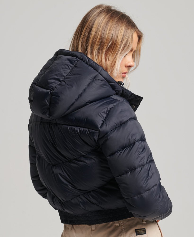 Fuji Cropped Hooded Jacket | Eclipse Navy