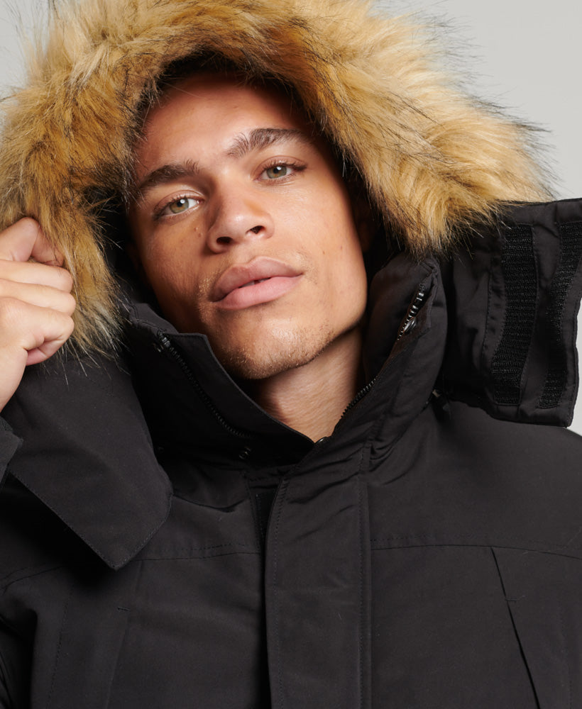 Faux Fur Hooded Everest Parka Jacket | Black – Superdry