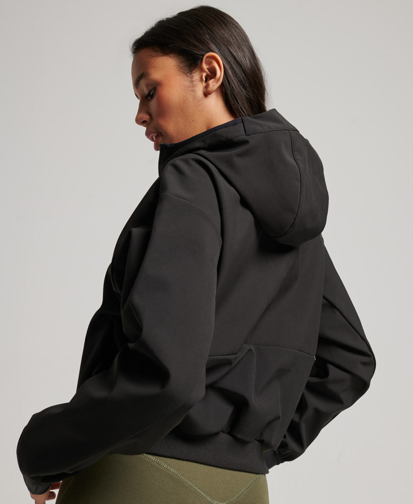 Tech Crop Softshell Jacket | Black