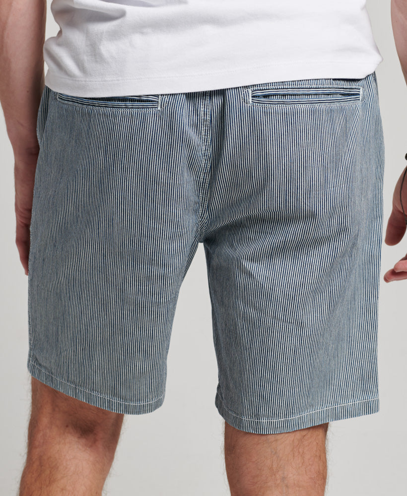Vintage Overdyed Shorts | Blue Ticking Stripe