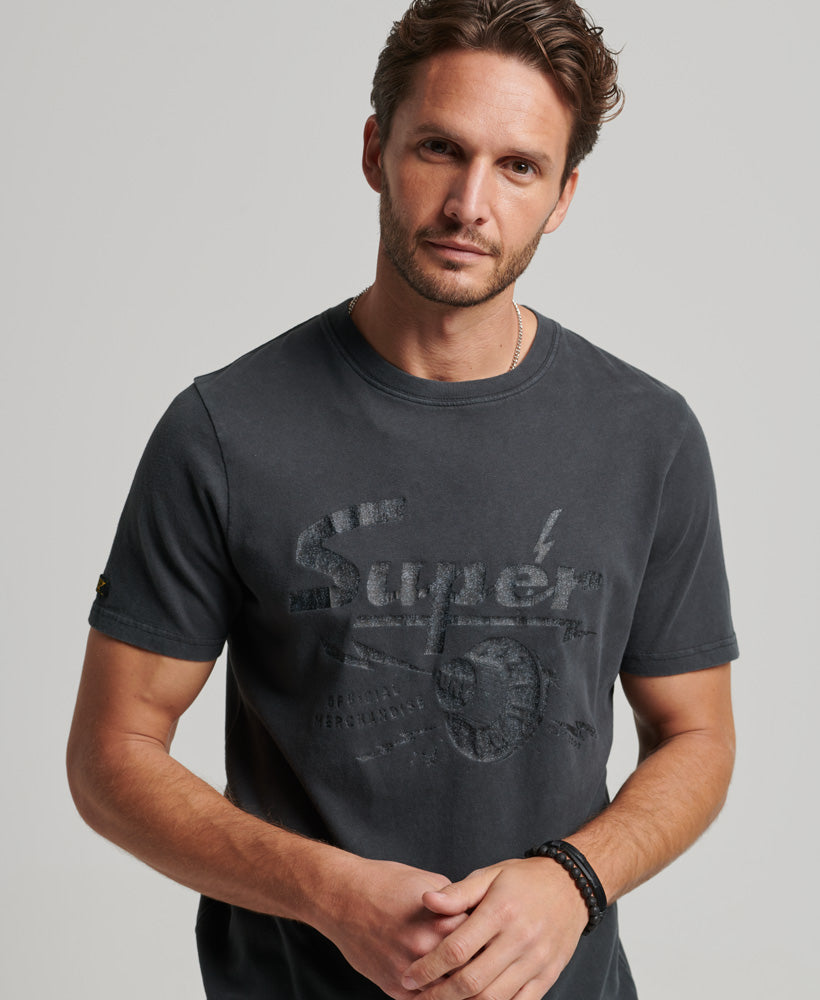 Vintage Merch Store TShirt Mid Merch Black Superdry