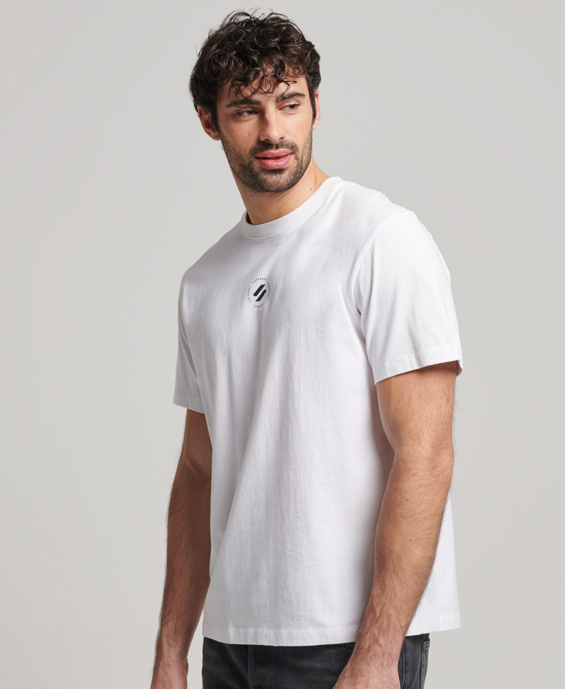 Code Stacked Logo T-Shirt | Brilliant White