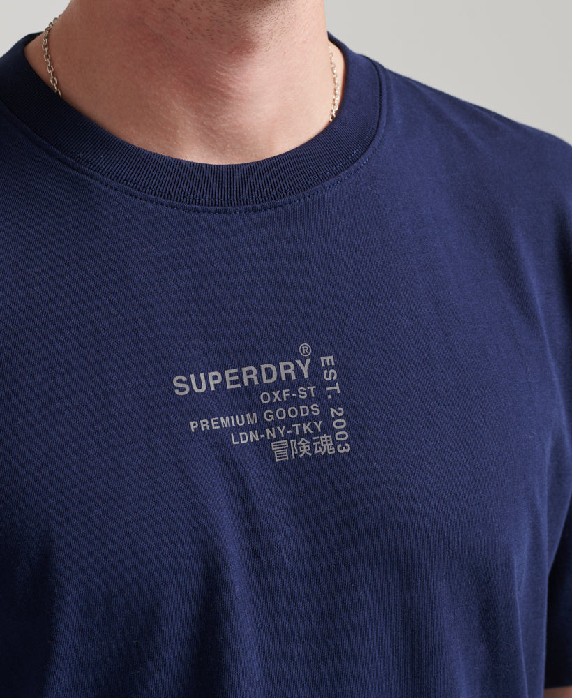 Code Stacked Logo T-Shirt | Rich Navy