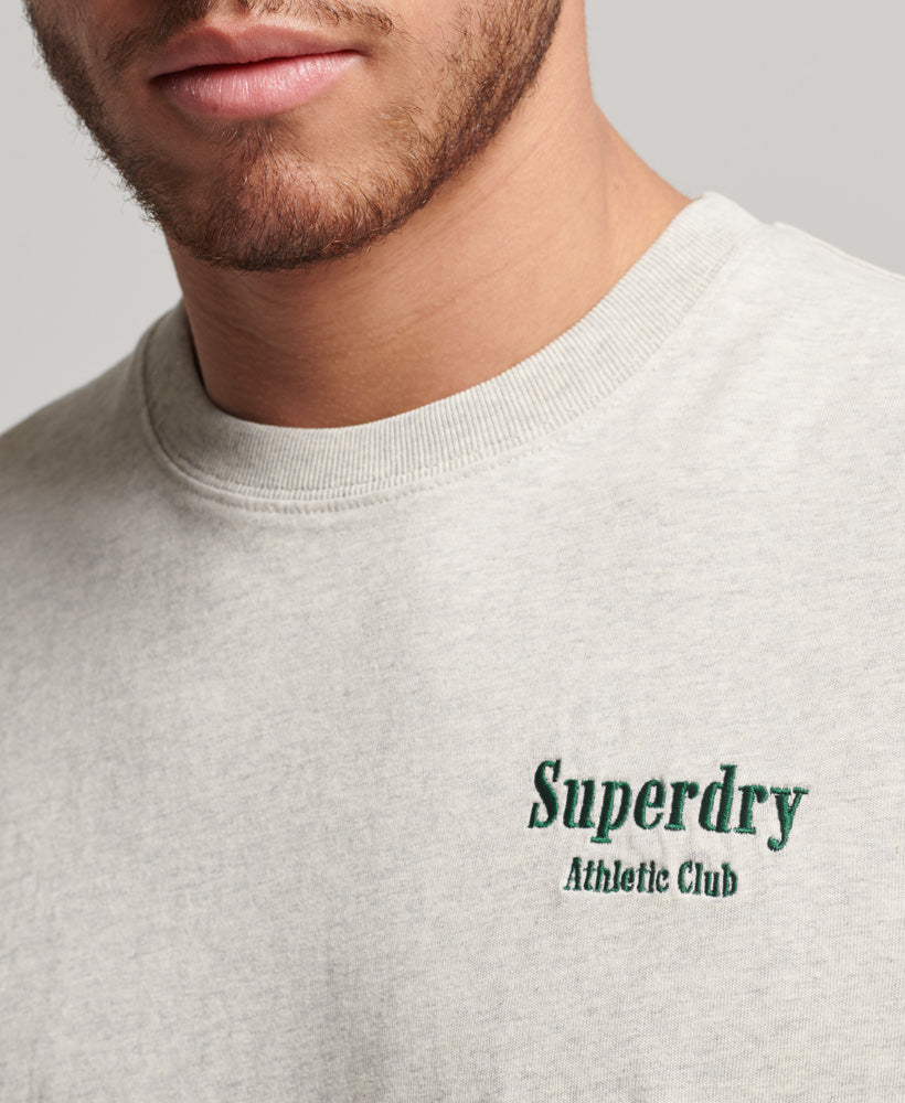 Code Athletic Club Embroidered T-Shirt | Oatmeal Marle