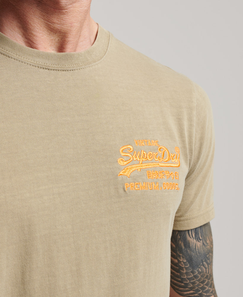 Vintage Logo Neon T Shirt | Canyon Sand Brown