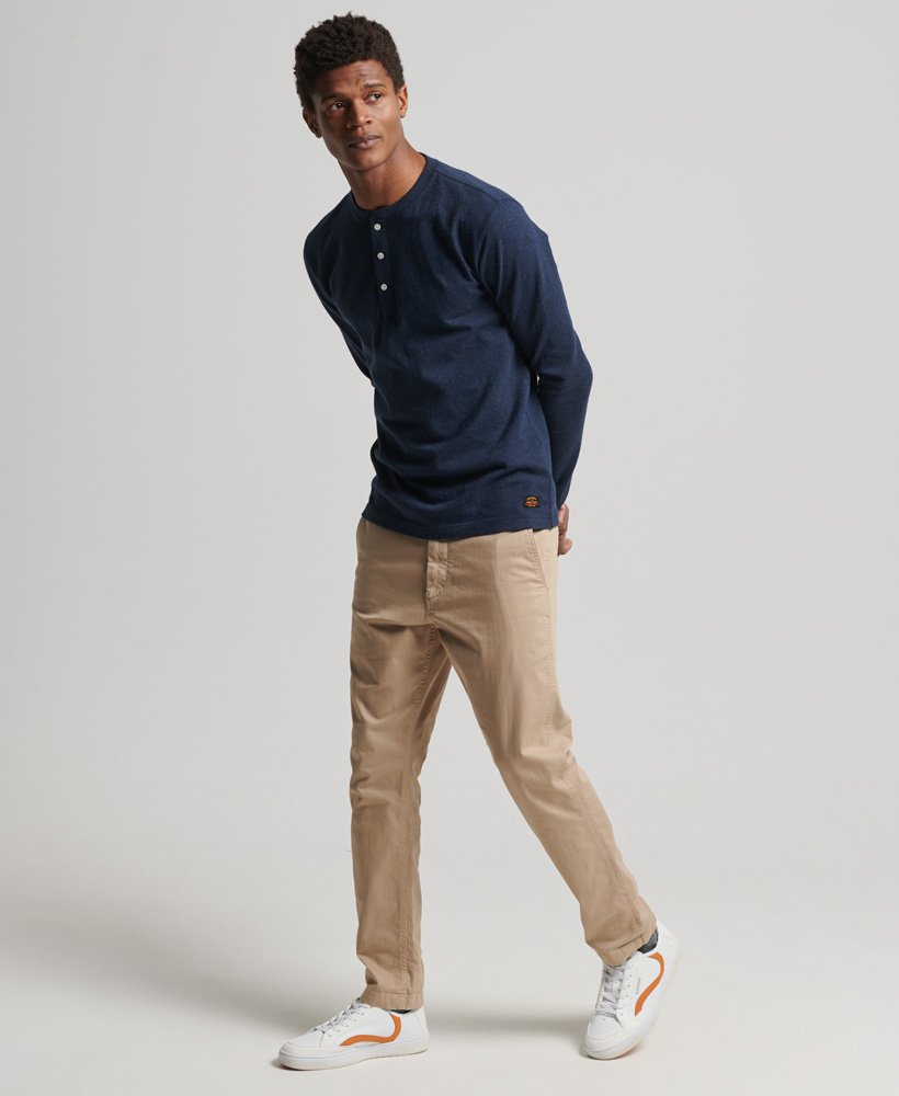 Officers Slim Chino Trousers | Stonewash 32
