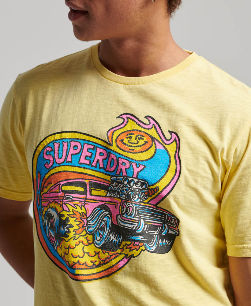 Motor Retro Graphic T-Shirt | Pale Yellow
