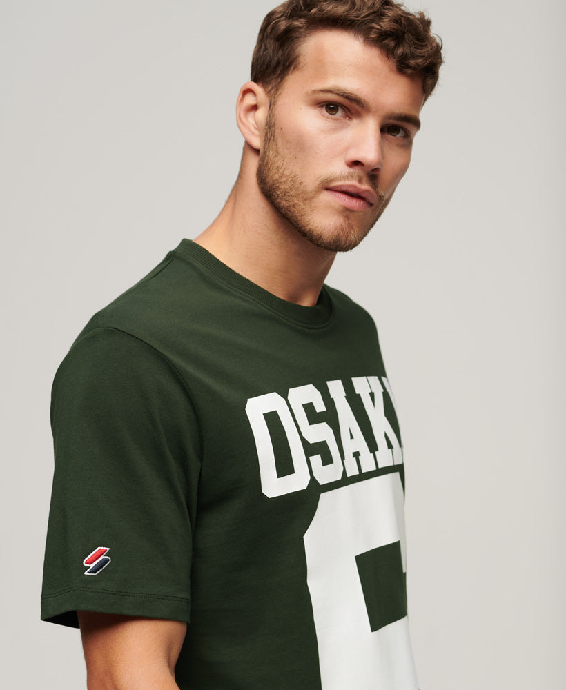 Osaka Logo Loose T-Shirt | Academy Dark Green