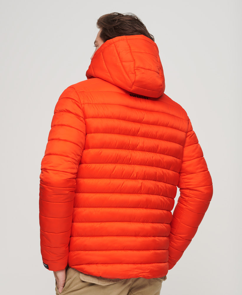 Hooded Fuji Sport Padded Jacket | Bold Orange