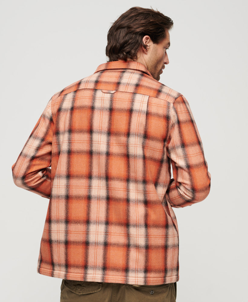 Wool Miller Overshirt | Roderick Check Orange