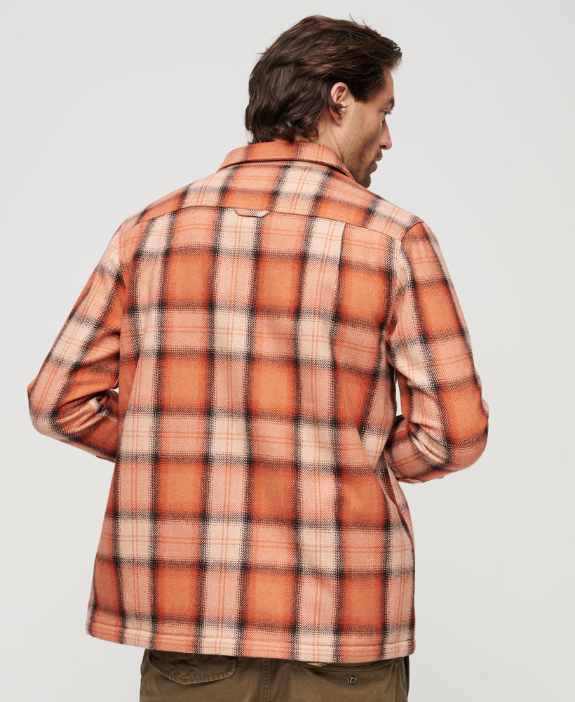 Wool Miller Overshirt | Roderick Check Orange – Superdry