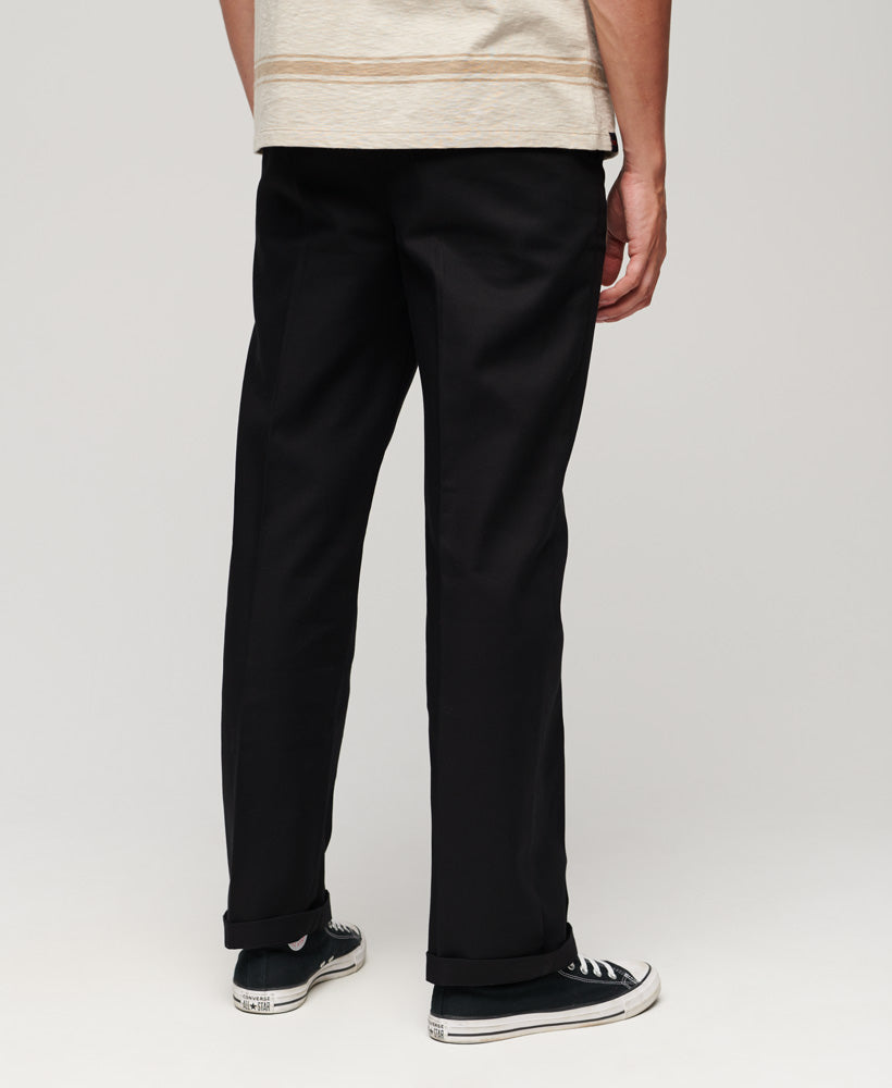 Straight Chino Trousers | Black 32