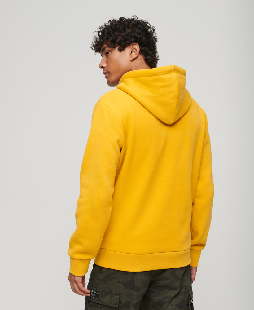 Athletic Script Graphic Hoodie Golden Rod Yellow