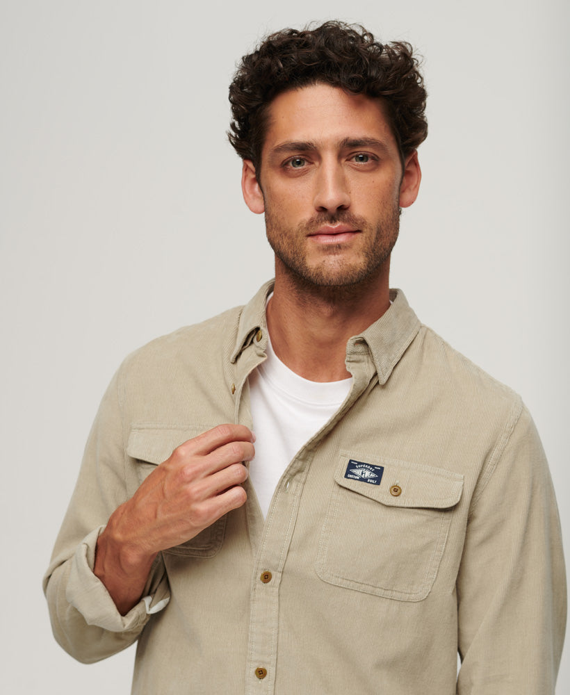 Trailsman Relaxed Fit Corduroy Shirt | Stone Wash Taupe Brown