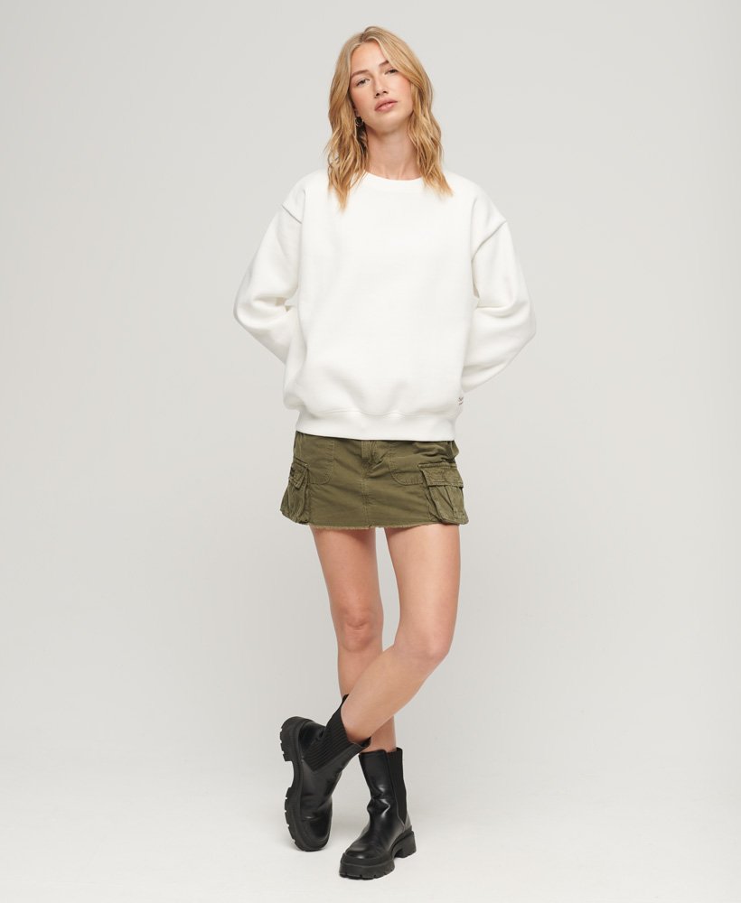 Essential Logo Relaxed Fit Sweatshirt | Off White