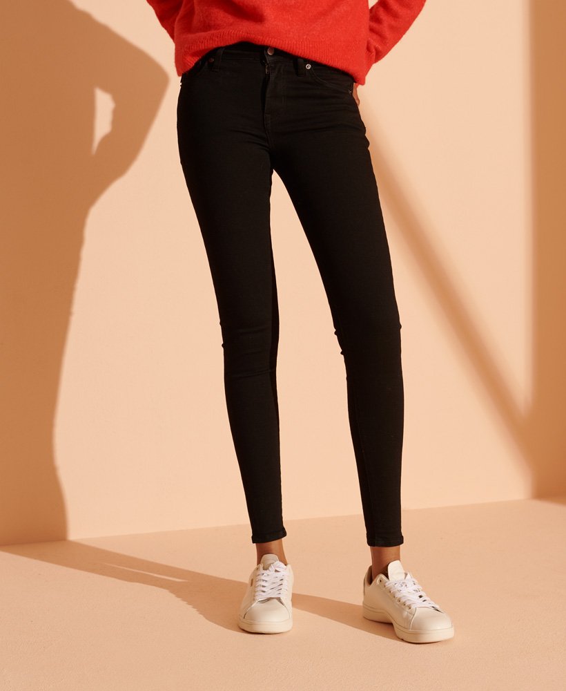 Mid Rise Skinny Jeans | Livingston Black Black