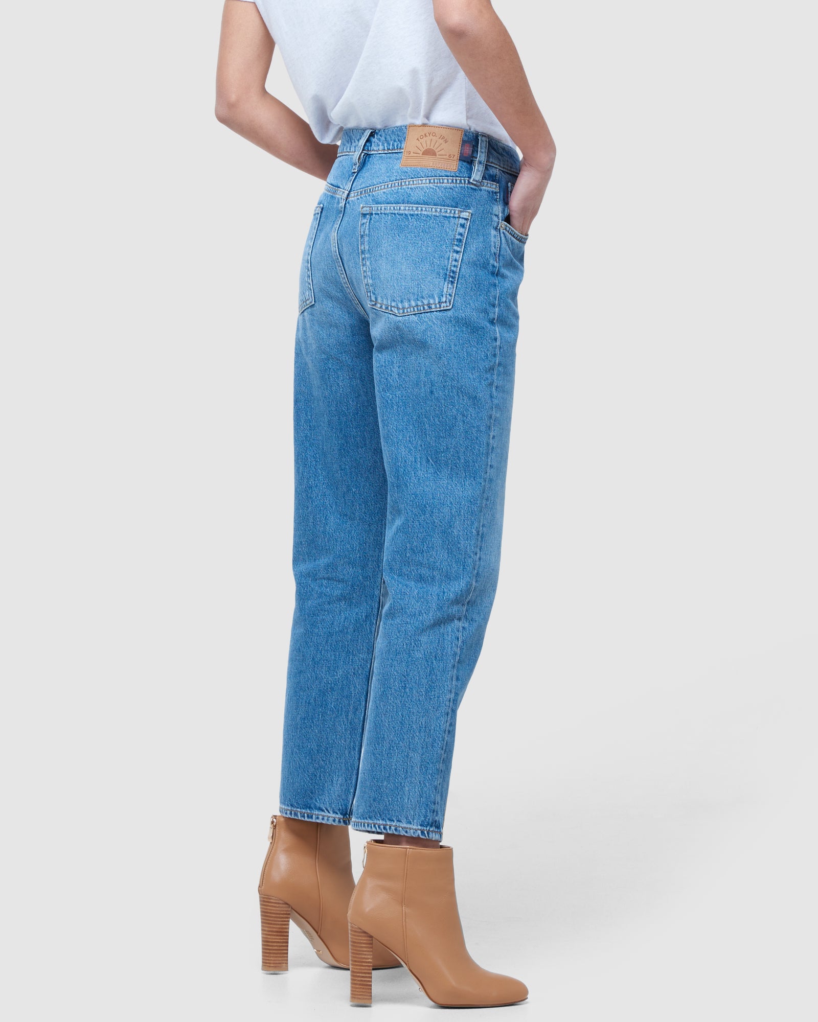 High Rise Straight Jeans | Mid Indigo Aged 30