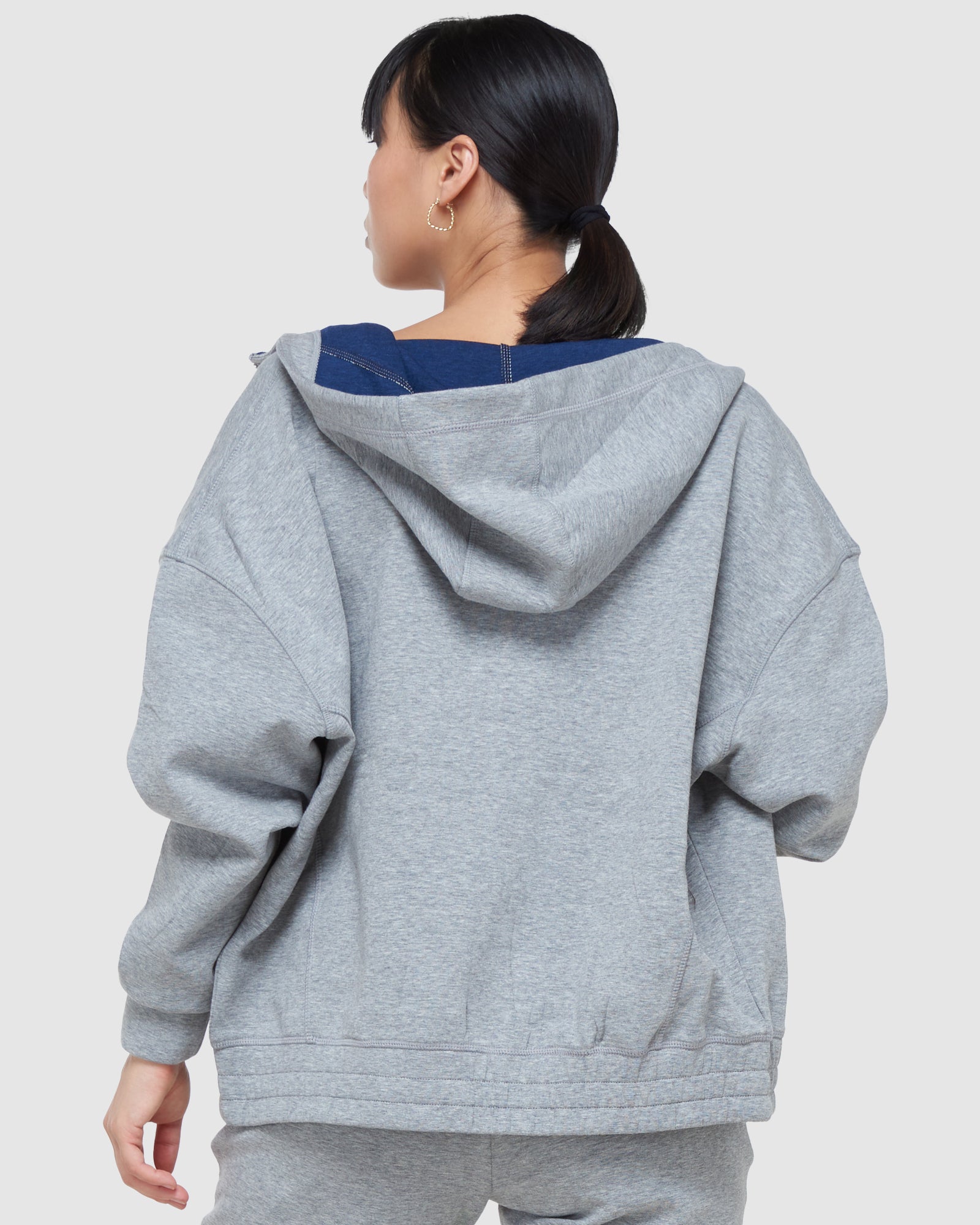 Train Gymtech Zip Hood | Grey Marle