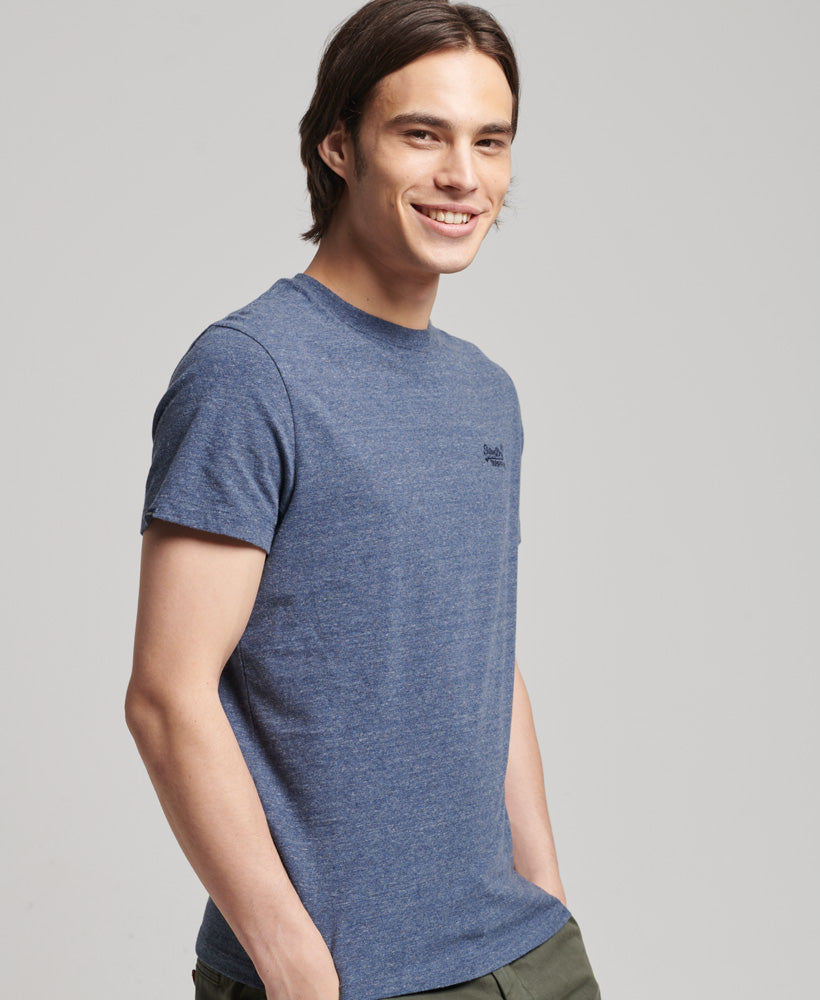 Essential Logo Embroidered Tee | Navy Marle