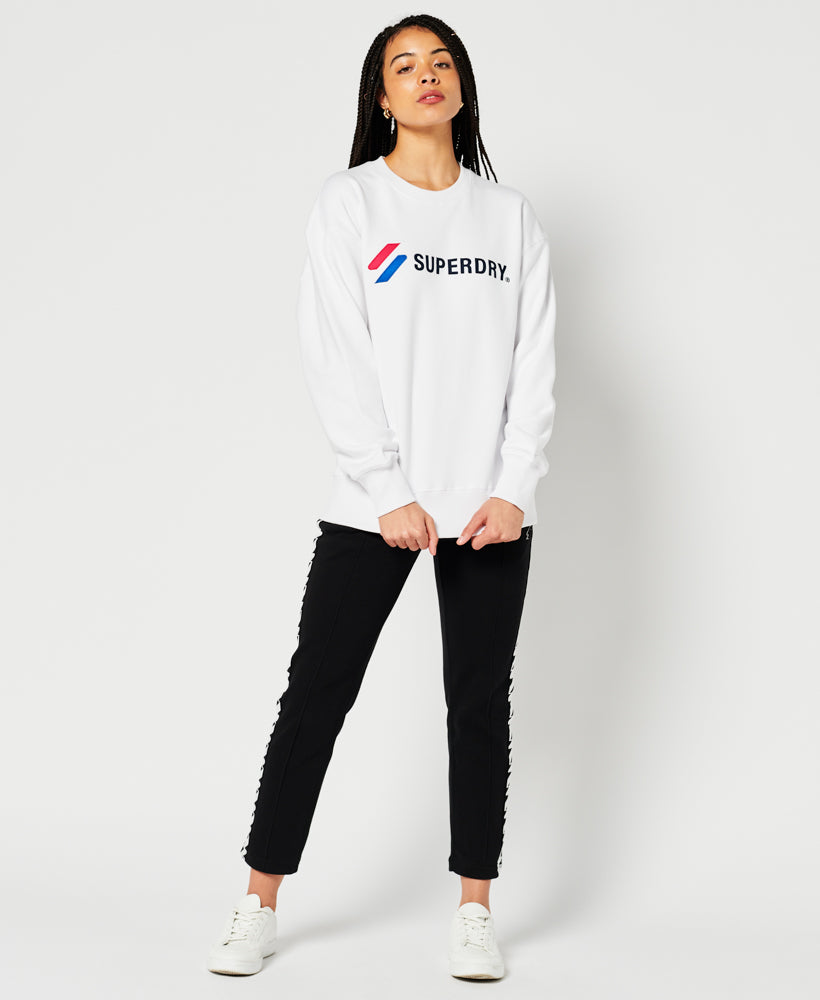 Code S Logo Applique Oversize Crew | Optic