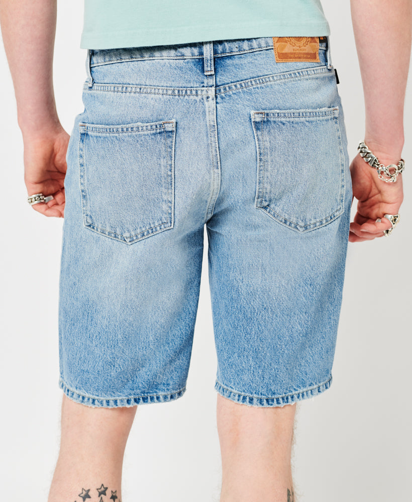 Vintage Straight Shorts | Beak Beat Up Blue